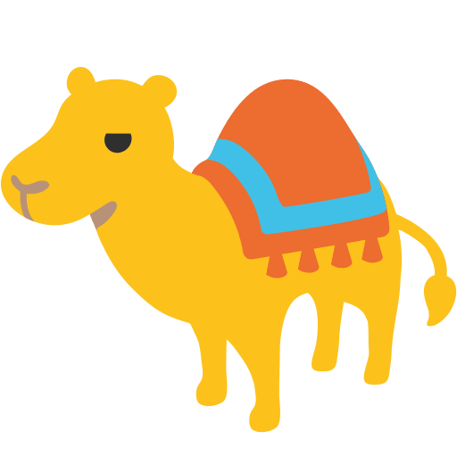 Camel Animal Emoji Free Open-Source SVG Icon (Noto Emoji (v1))