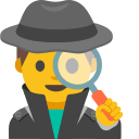 Detective Character (Noto Emoji) Free Open-Source SVG Icon