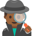 Detective with Medium Dark Skin Tone (Noto Emoji) Free Open-Source SVG Icon