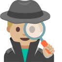 Medium-Light Skin Tone Detective (Noto Emoji) Free Open-Source SVG Icon