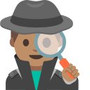 Detective with Medium Skin Tone (Noto Emoji) Free Open-Source SVG Icon