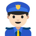 Light Skin Tone Male Police Officer (Noto Emoji) Free Open-Source SVG Icon