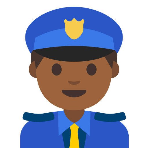 Medium Dark Skin Tone Male Police Officer (Noto Emoji) Free Open-Source SVG Icon (Noto Emoji (v1))