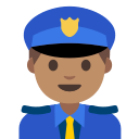 Medium Skin Tone Male Police Officer (Noto Emoji) Free Open-Source SVG Icon