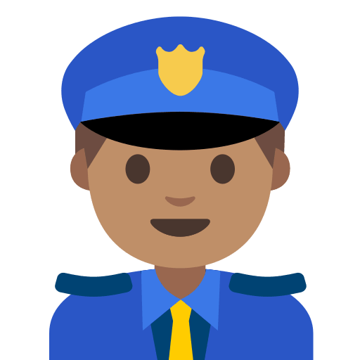 Medium Skin Tone Male Police Officer (Noto Emoji) Free Open-Source SVG Icon (Noto Emoji (v1))