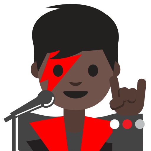 Man Singer with Dark Skin Tone (Noto Emoji) Free Open-Source SVG Icon (Noto Emoji (v1))