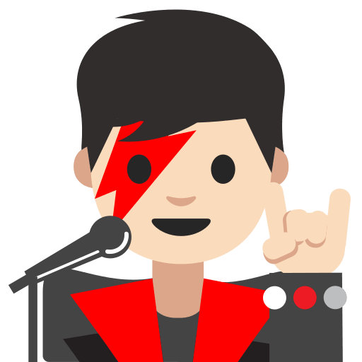 Light Skin Tone Male Singer Free Open-Source SVG Icon (Noto Emoji (v1))