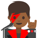 Man Singer with Medium Dark Skin Tone (Noto Emoji) Free Open-Source SVG Icon