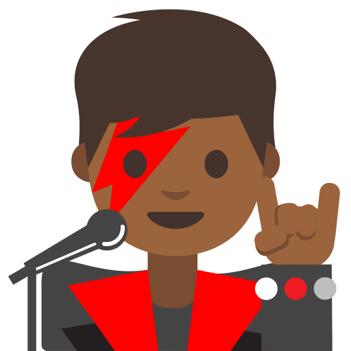 Man Singer with Medium Dark Skin Tone (Noto Emoji) Free Open-Source SVG Icon (Noto Emoji (v1))