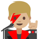 Medium Light Skin Tone Male Singer (Noto Emoji) Free Open-Source SVG Icon