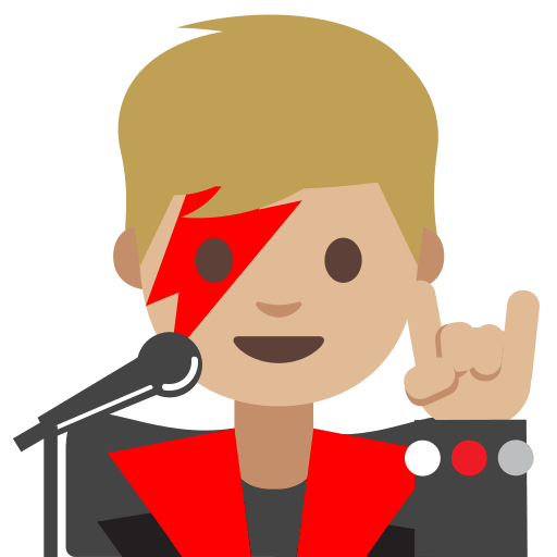 Medium Light Skin Tone Male Singer (Noto Emoji) Free Open-Source SVG Icon (Noto Emoji (v1))