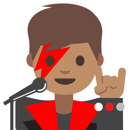 Medium Skin Tone Male Singer Free Open-Source SVG Icon (Noto Emoji (v1))