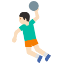 Person Playing Handball (Light Skin Tone) Free Open-Source SVG Icon