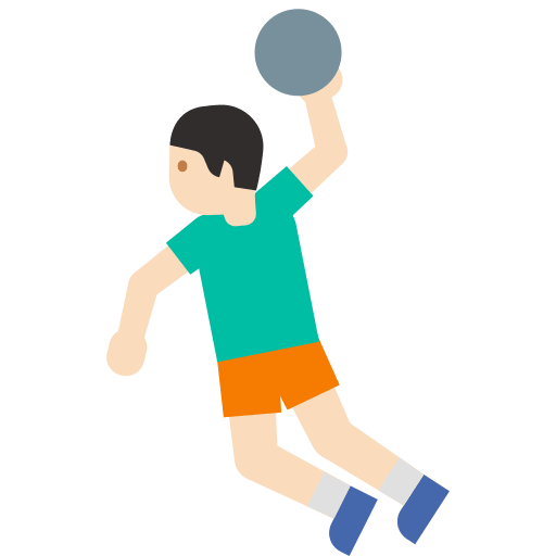 Person Playing Handball (Light Skin Tone) Free Open-Source SVG Icon (Noto Emoji (v1))