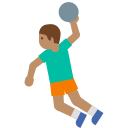 Person Playing Handball with Medium Skin Tone (Noto Emoji) Free Open-Source SVG Icon