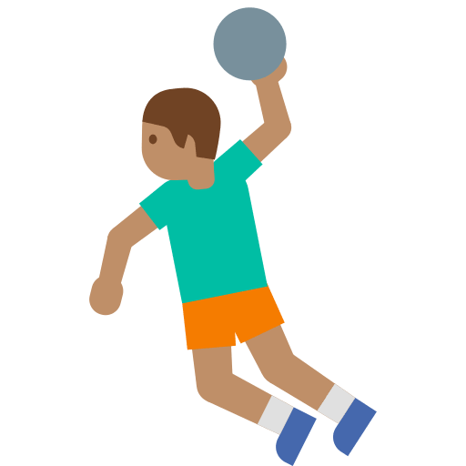 Person Playing Handball with Medium Skin Tone (Noto Emoji) Free Open-Source SVG Icon (Noto Emoji (v1))