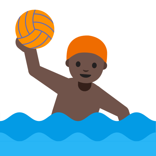 Person Playing Water Polo with Dark Skin Tone (Noto Emoji) Free Open-Source SVG Icon (Noto Emoji (v1))