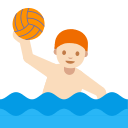 Person Playing Water Polo - Light Skin Tone (Noto Emoji) Free Open-Source SVG Icon