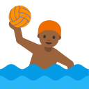 Person Playing Water Polo (Medium Dark Skin Tone) Free Open-Source SVG Icon