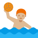 Person Playing Water Polo with Medium-Light Skin Tone (Noto Emoji) Free Open-Source SVG Icon