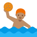 Person Playing Water Polo with Medium Skin Tone (Noto Emoji) Free Open-Source SVG Icon