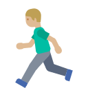 Person Running with Medium Light Skin Tone (Noto Emoji) Free Open-Source SVG Icon