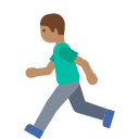 Person Running with Medium Skin Tone (Noto Emoji) Free Open-Source SVG Icon