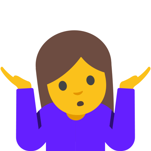 Person Shrugging Gesture Free Open-Source SVG Icon (Noto Emoji (v1))