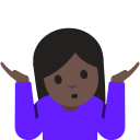 Person Shrugging with Dark Skin Tone (Noto Emoji) Free Open-Source SVG Icon