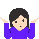 Person Shrugging with Light Skin Tone (Light) Free Open-Source SVG Icon