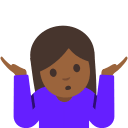 Medium Dark Skin Tone Person Shrugging (Noto Emoji) Free Open-Source SVG Icon