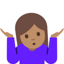 Medium Skin Tone Person Shrugging (Noto Emoji) Free Open-Source SVG Icon