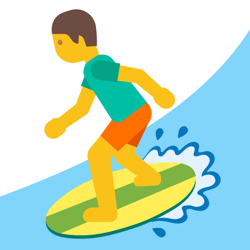 Person Surfing (Noto Emoji) Free Open-Source SVG Icon (Noto Emoji (v1))