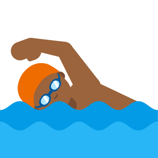 Person Swimming with Medium Dark Skin Tone (Noto Emoji) Free Open-Source SVG Icon (Noto Emoji (v1))