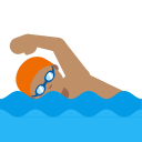 Person Swimming with Medium Skin Tone (Noto Emoji) Free Open-Source SVG Icon