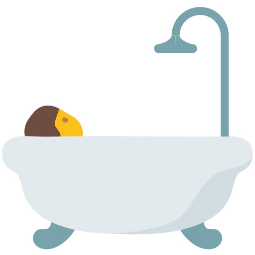 Person Taking a Bath Free Open-Source SVG Icon (Noto Emoji (v1))