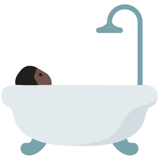 Person Taking Bath with Dark Skin Tone (Noto Emoji) Free Open-Source SVG Icon (Noto Emoji (v1))