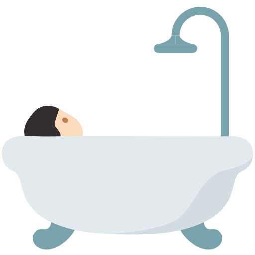 Person Taking Bath with Light Skin Tone (Noto Emoji) Free Open-Source SVG Icon (Noto Emoji (v1))