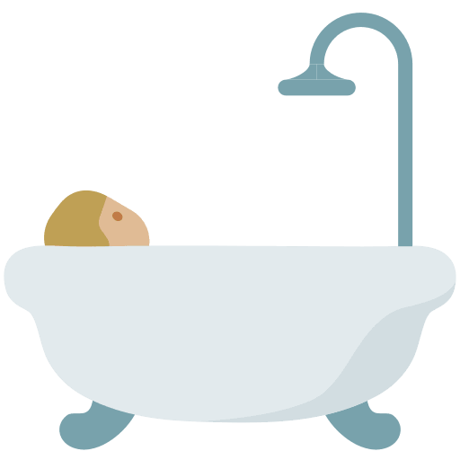 Person Taking Bath with Medium Light Skin Tone (Noto Emoji) Free Open-Source SVG Icon (Noto Emoji (v1))