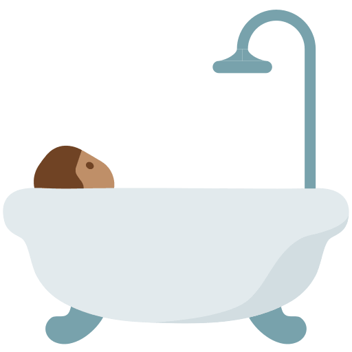 Person Taking Bath with Medium Skin Tone (Noto Emoji) Free Open-Source SVG Icon (Noto Emoji (v1))