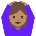 Woman Gesturing OK Medium Skin Tone (Noto Emoji) Free Open-Source SVG Icon