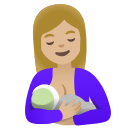 Breast Feeding with Medium Light Skin Tone (Noto Emoji) Free Open-Source SVG Icon