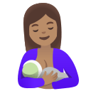 Breastfeeding with Medium Skin Tone (Noto Emoji) Free Open-Source SVG Icon