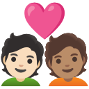 Couple With Heart (Light Skin Tone & Medium Skin Tone) Free Open-Source SVG Icon