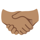 Medium Skin Tone Handshake (Noto Emoji) Free Open-Source SVG Icon