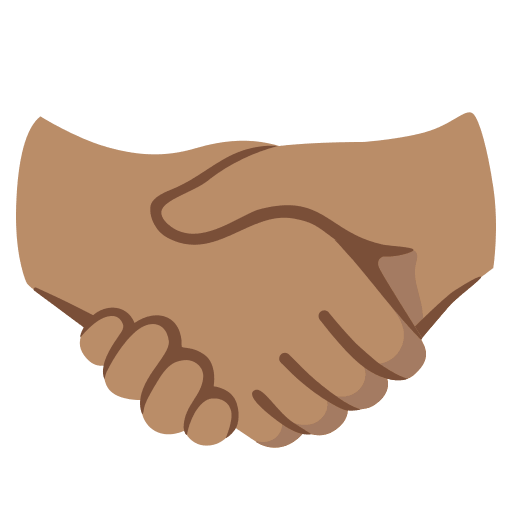 Medium Skin Tone Handshake (Noto Emoji) Free Open-Source SVG Icon (Noto Emoji)