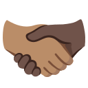 Medium and Dark Skin Tone Handshake (Noto Emoji) Free Open-Source SVG Icon