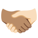 Handshake Between Medium and Light Skin Tones (Noto Emoji) Free Open-Source SVG Icon