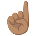 Index Pointing Up Gesture with Medium Skin Tone (Noto Emoji) Free Open-Source SVG Icon