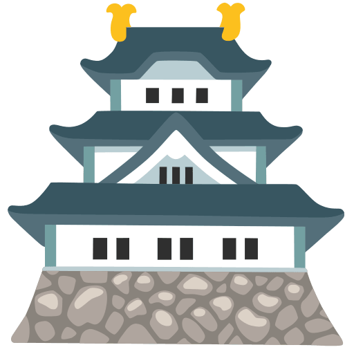 Japanese Castle (Noto Emoji) Free Open-Source SVG Icon (Noto Emoji)